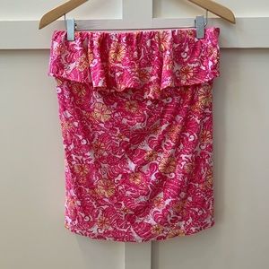 lilly pulitzer wiley ruffle tube top